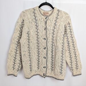 Vintage Woolrich Cable Knit Wool Cardigan Sweater